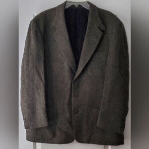 LL Bean Mens VTG Thinsulate Wool Tweed Blazer Jacket- Made in USA - Size L - EUC